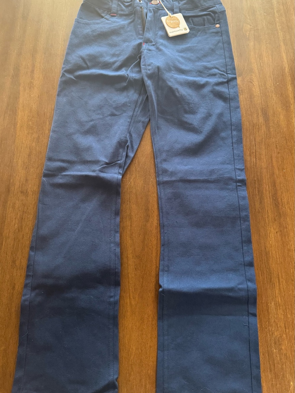 Kids Maxomorra Navy Casual Stretch Pants